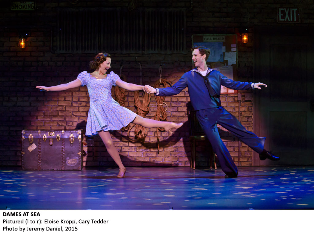 Eloise Kropp and Cary Tedder in DAMES AT SEA photo by Jeremy Daniel